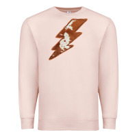 Pale Pink Cowhide Patterned Lightning Premium Sweatshirt - Bettercallsaul