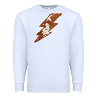 White Cowhide Patterned Lightning Premium Sweatshirt - Bettercallsaul