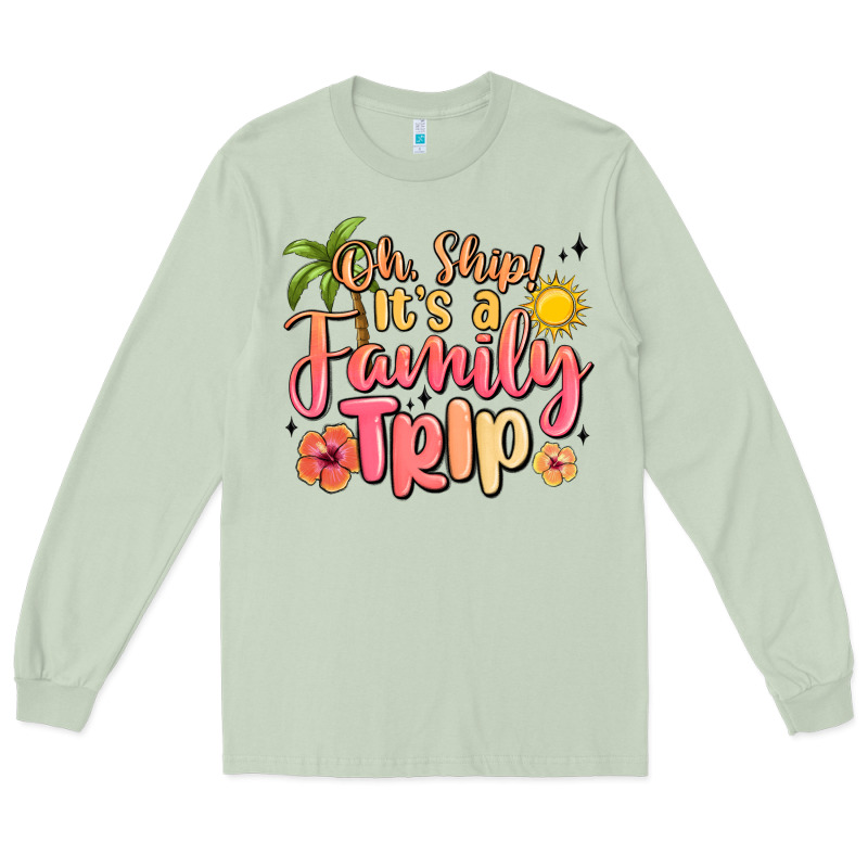 Oh Ship Its A Family Trip Summer Vacation Long Sleeve Tee by MaliasSmallBusiness | Teevron