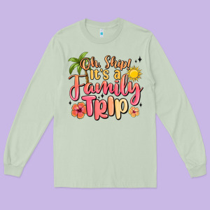Oh Ship Its A Family Trip Summer Vacation Long Sleeve Tee Designed By Maliassmallbusiness
