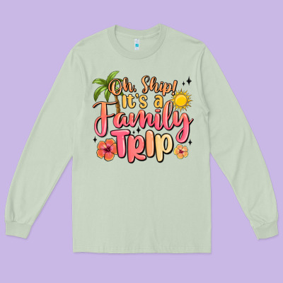 Oh Ship Its A Family Trip Summer Vacation Long Sleeve Tee Designed By Maliassmallbusiness