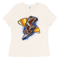 Bone football lightning bolt Ladies Tee - Zillion Design Studio
