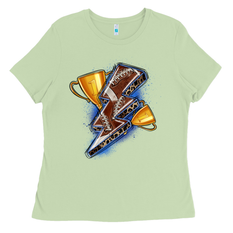 Football Lightning Bolt Ladies Tee by Zillion Design Studio | Teevron