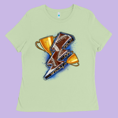 Football Lightning Bolt Ladies Tee Designed By Zillion Design Studio