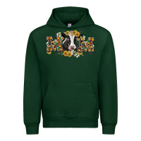 Forest Green Mom with cow Urban Hoodie - CowGirlArtShop