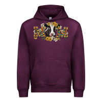 Mauve Wine Mom with cow Urban Hoodie - CowGirlArtShop