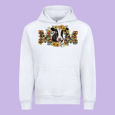 Mom With Cow Urban Hoodie Designed By Cowgirlartshop