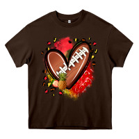 Chocolate Brown fruits and football heart Heavy Core Tee - Zillion Design Studio