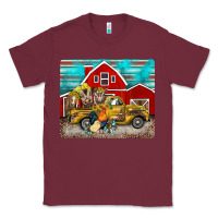 Burgundy western truck farm animals mousepad Classic Tee - BarkalooDesign