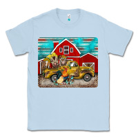 Dusty Blue western truck farm animals mousepad Classic Tee - BarkalooDesign