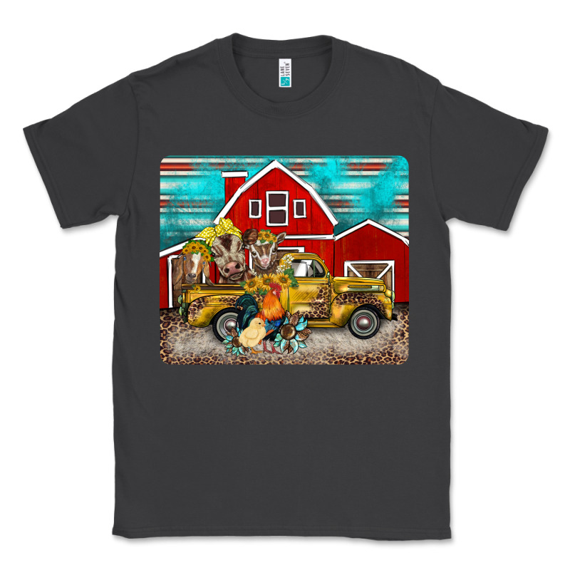 Western Truck Farm Animals Mousepad Classic Tee by BarkalooDesign | Teevron