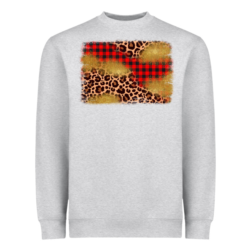 Christmas Leopard Glitter Background Heavyweight Sweatshirt by AdoDesignShop | Teevron