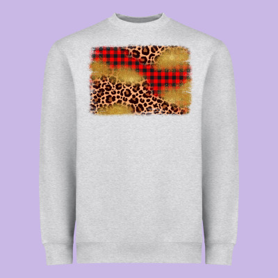 Christmas Leopard Glitter Background Heavyweight Sweatshirt Designed By Adodesignshop