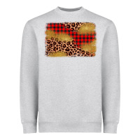 Heather Grey christmas leopard glitter background Heavyweight Sweatshirt - AdoDesignShop