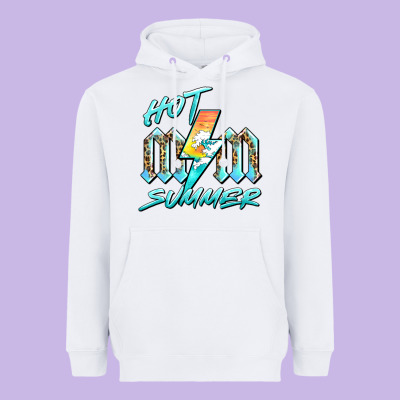 Hot Mom Summer Heavyweight Hoodie Designed By Barkaloodesign
