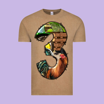 Farm Life Alphabet Numbers 3 Vintage Tee Designed By Bundleandbundleshop