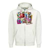 Oatmeal Heather para crew Zipper Hoodie - NancyCooperArtShop