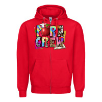 Red para crew Zipper Hoodie - NancyCooperArtShop