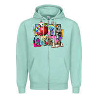 Seafoam para crew Zipper Hoodie - NancyCooperArtShop