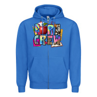 True Royal para crew Zipper Hoodie - NancyCooperArtShop