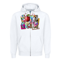 White para crew Zipper Hoodie - NancyCooperArtShop