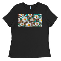 Black leopard daisy Ladies Tee - RanaPortraitStore