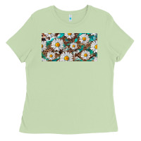 Matcha leopard daisy Ladies Tee - RanaPortraitStore
