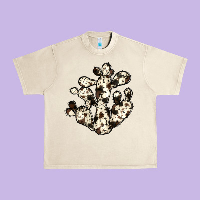 Cowhide Cactus Urban Heavy Tee Designed By Jahusdesignshop