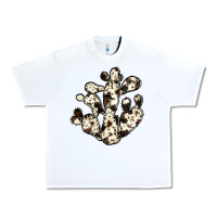 White cowhide cactus Urban Heavy Tee - JahusDesignShop