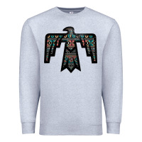 Heather Grey Black Aztec Thunderbird Premium Sweatshirt - Bettercallsaul