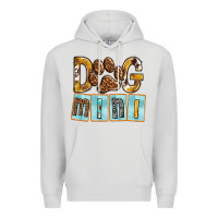 Dove Grey Dog Mini with Paw Premium Hoodie - texasbilliewilder