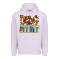 Lilac Dog Mini with Paw Premium Hoodie - texasbilliewilder