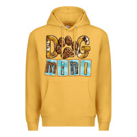 Mustard Dog Mini with Paw Premium Hoodie - texasbilliewilder