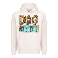 Pale Pink Dog Mini with Paw Premium Hoodie - texasbilliewilder