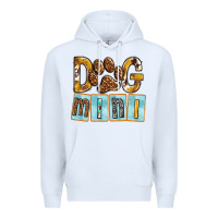 White Dog Mini with Paw Premium Hoodie - texasbilliewilder