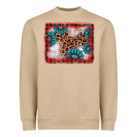 Mushroom Christmas gemstone leopard background Heavyweight Sweatshirt - AdoDesignShop