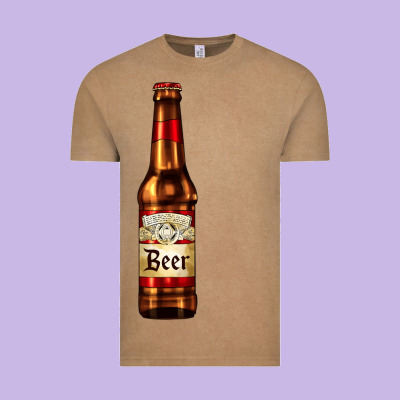 Red Beer Bottle Vintage Tee Designed By Adodesignshop
