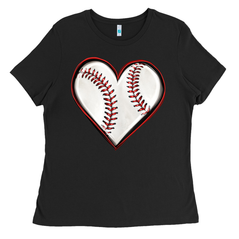 Baseball Heart Ladies Tee by texasbilliewilder | Teevron