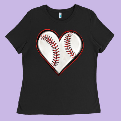 Ladies Tee baseball heart