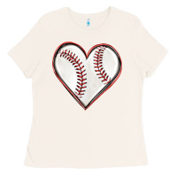 Bone baseball heart Ladies Tee - texasbilliewilder