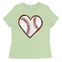 Matcha baseball heart Ladies Tee - texasbilliewilder