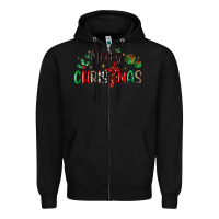 Black faith cross merry christmas Zipper Hoodie - MaliasSmallBusiness