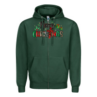 Sports Green faith cross merry christmas Zipper Hoodie - MaliasSmallBusiness