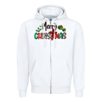 Faith Cross Merry Christmas Zipper Hoodie | Teevron