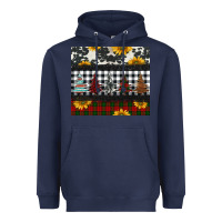 Navy christmas trees and sunflowers Heavyweight Hoodie - Jasminsmagicworld