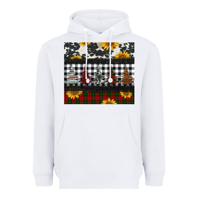 Christmas Trees And Sunflowers Heavyweight Hoodie by Jasminsmagicworld | Teevron