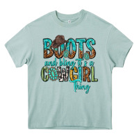 Arona boots and bling its a cowgirl thing Heavy Core Tee - texasbilliewilder