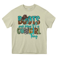 Mossy boots and bling its a cowgirl thing Heavy Core Tee - texasbilliewilder
