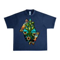 Navy cactus1 Urban Heavy Tee - JahusDesignShop