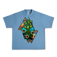 Pebble Blue cactus1 Urban Heavy Tee - JahusDesignShop